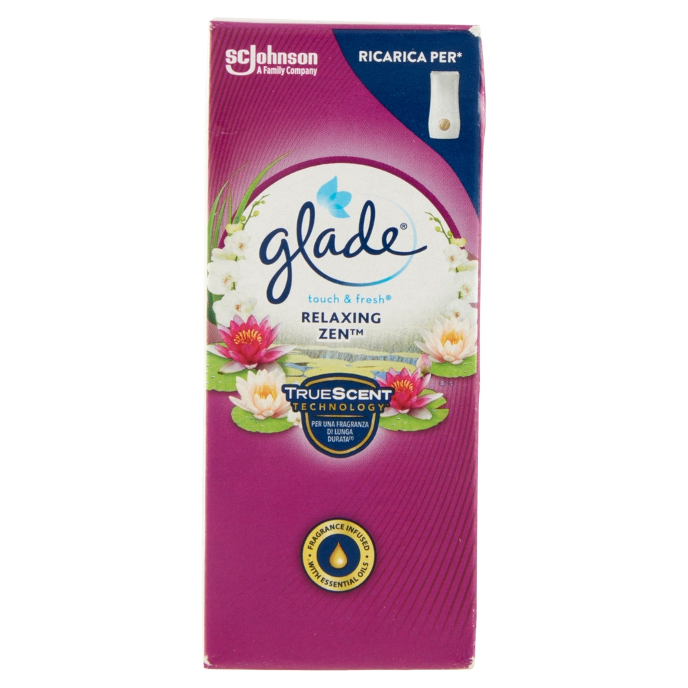 Glade Touch&Fresh Ricarica, Profumatore per Ambienti, Fragranza Relaxing Zen 10ml